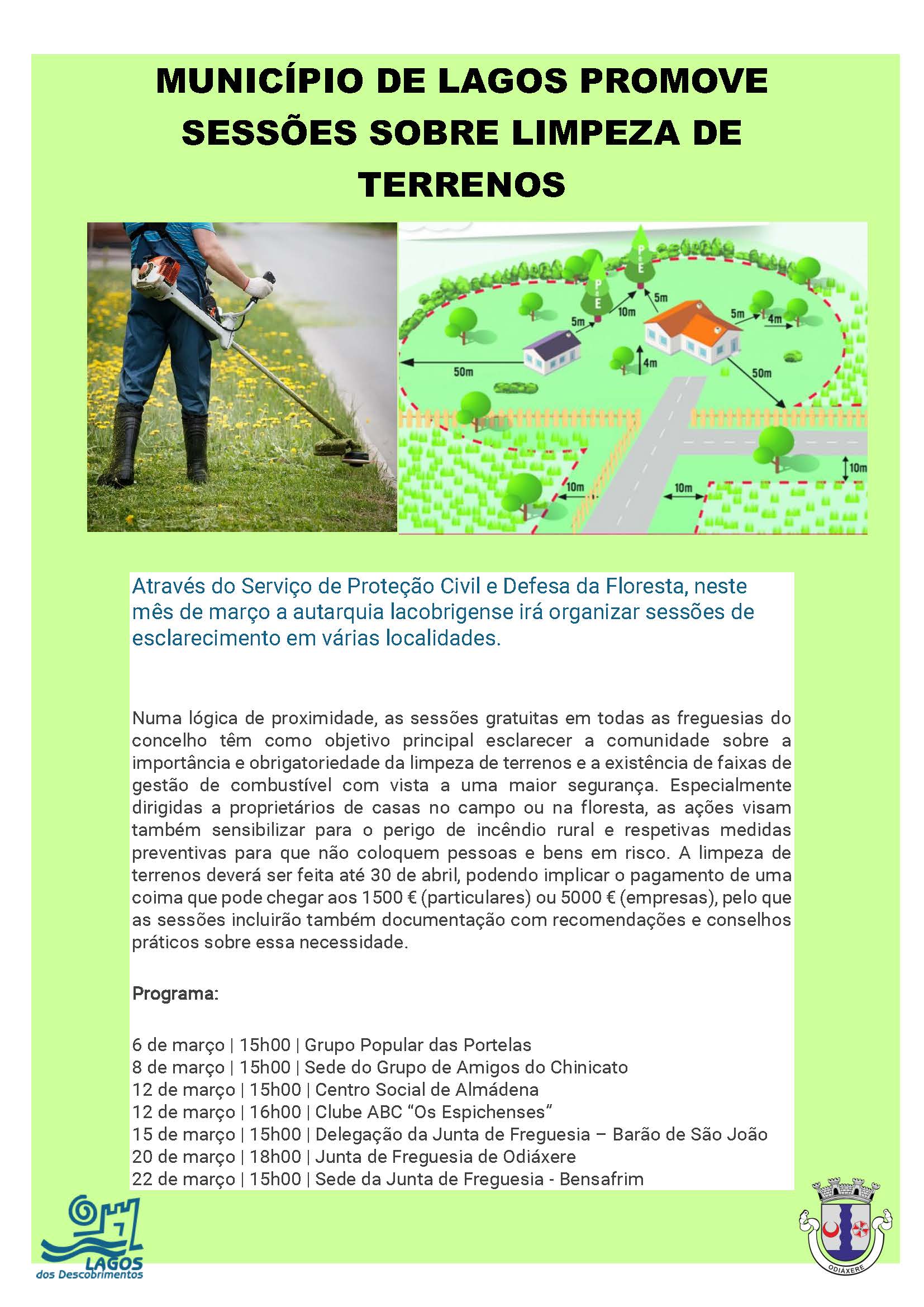 Imagem Município de Lagos promove sessões sobre limpeza de terrenos