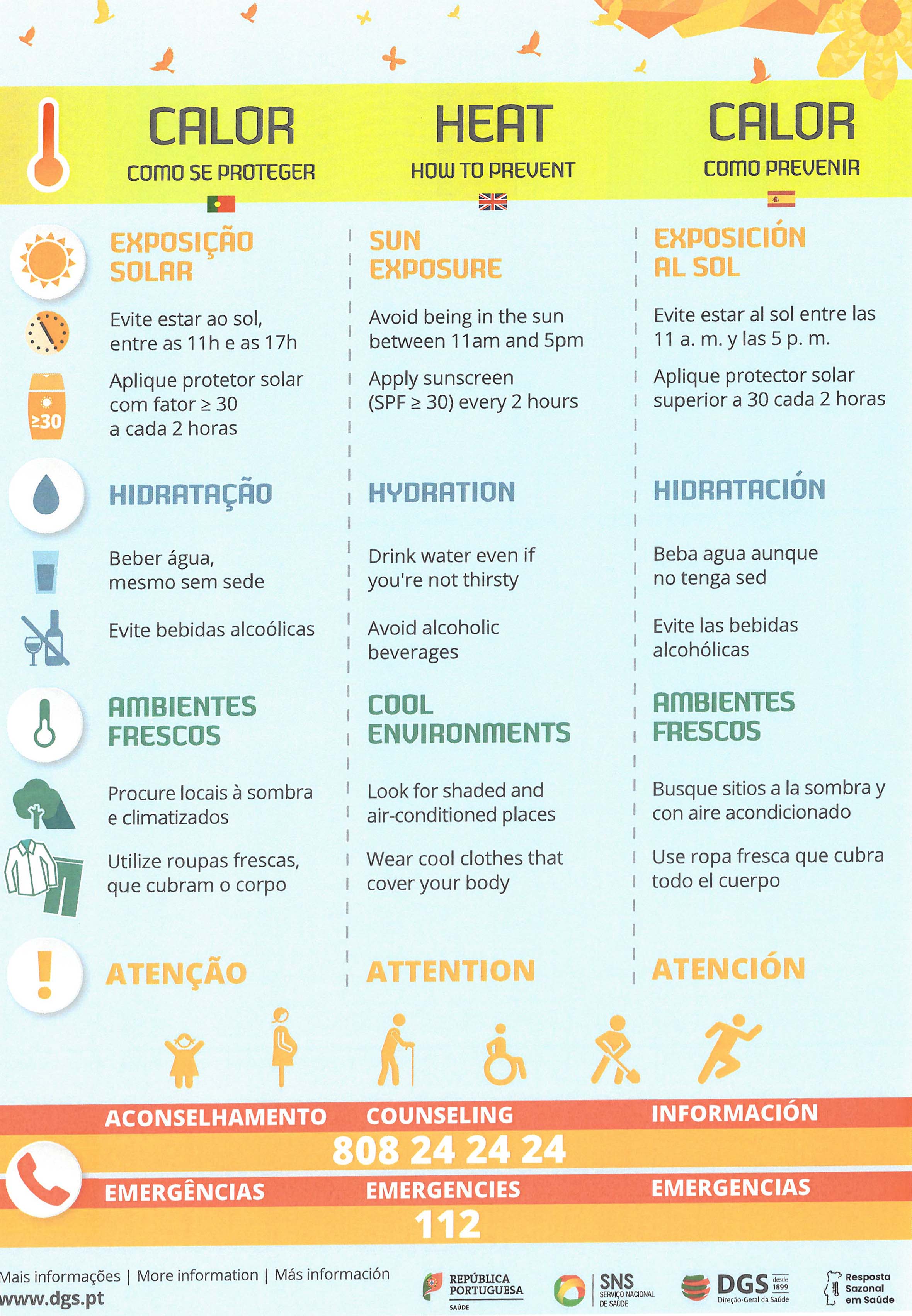 Imagem Calor e Exposição Solar - Conselhos do SNS