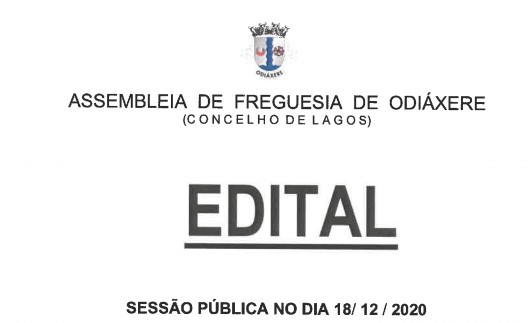 Imagem Edital AF - Sessão pública de 18 Dezembro de 2020