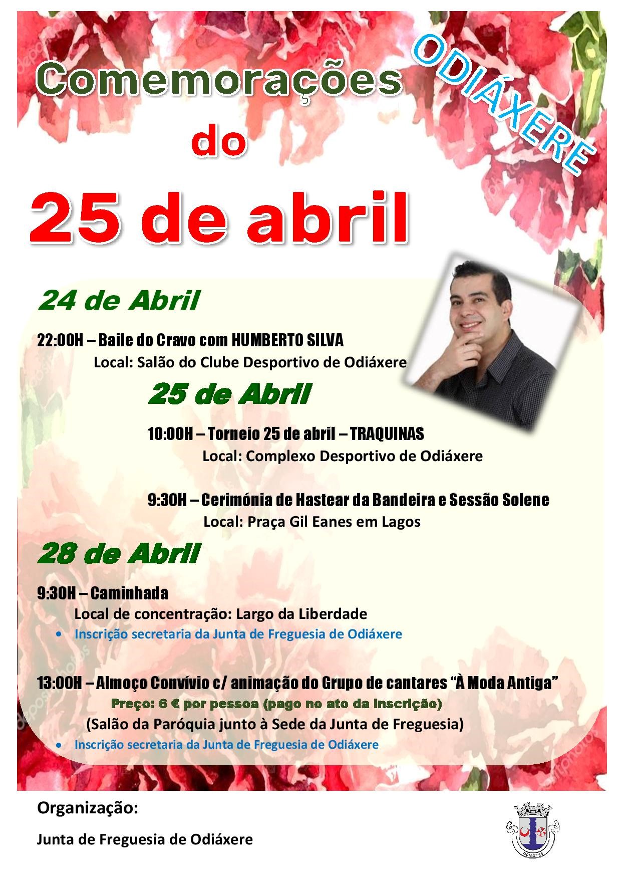 Imagem Comemorações 25 abril 2019